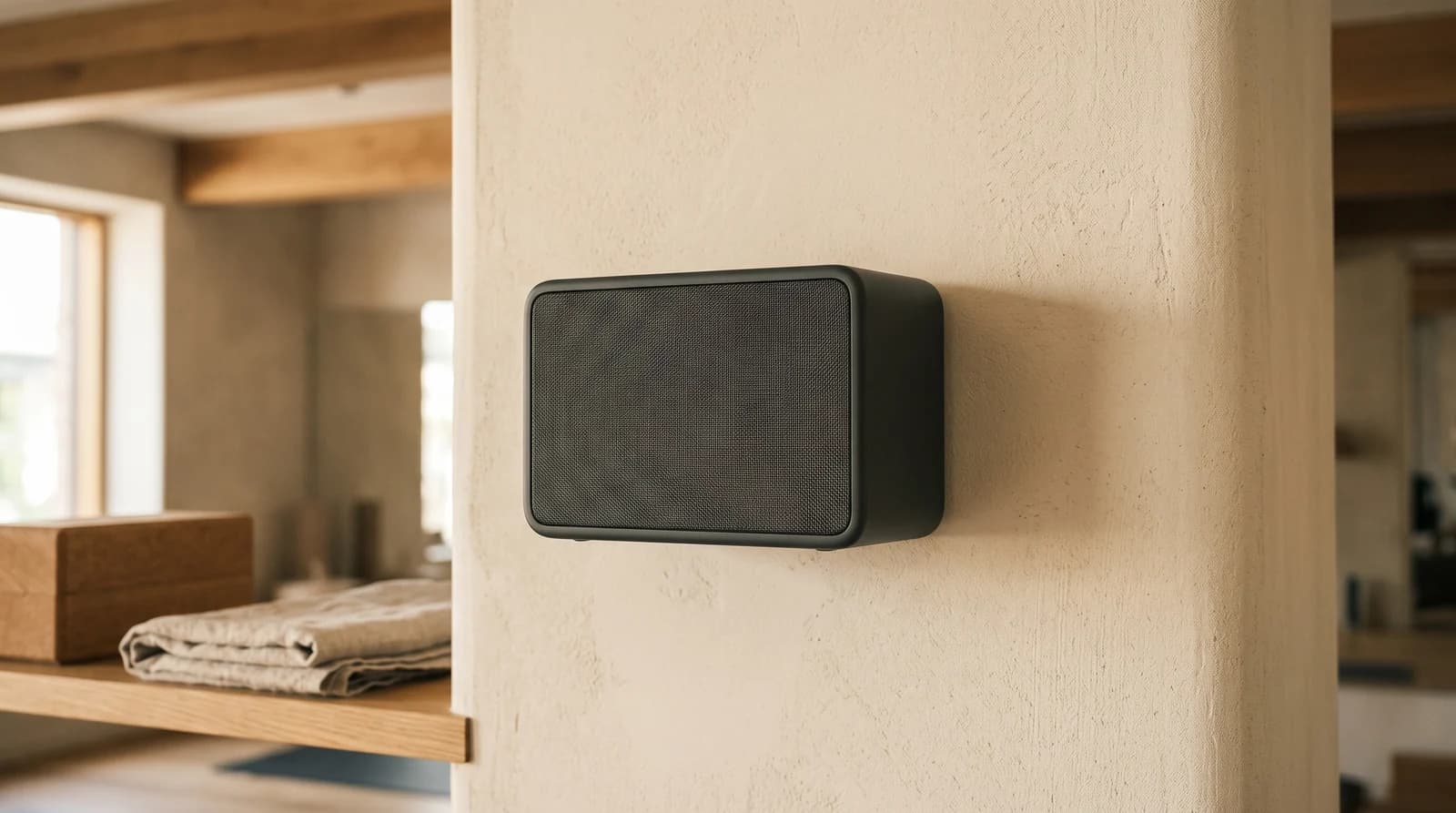 Speaker integrated into a warm venue